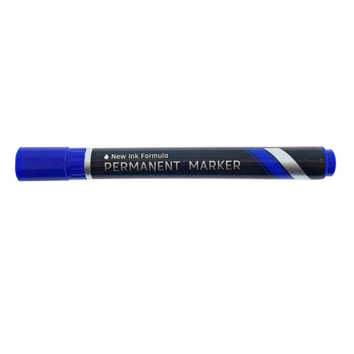 Marker permanent albastru, THINK U100, cu varf rotund 1.5MM, pentru scriere pe orice suprafata [5]