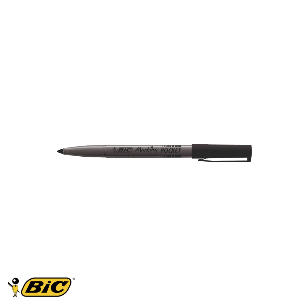 Marker permanent Bic 1445, varf rotund 1 mm, cerneala pe baza de alcool, pentru suprafete multiple [4]