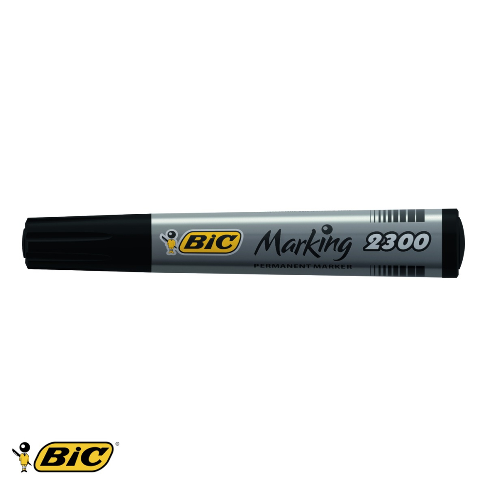 Marker permanent Bic 2300, varf tesit, cerneala pe baza de alcool, pentru suprafete multiple [4]