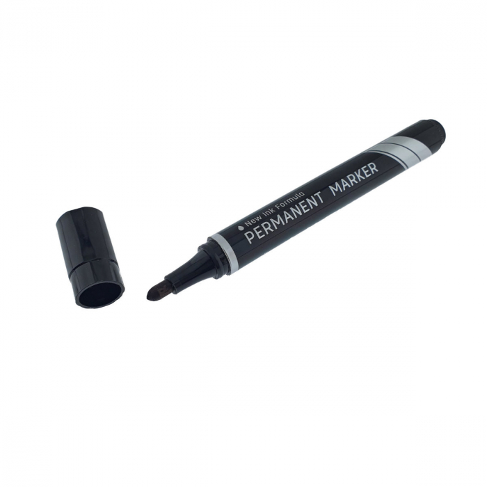 Marker permanent negru, THINK U100, cu varf rotund 1.5MM, pentru scriere pe orice suprafata [3]