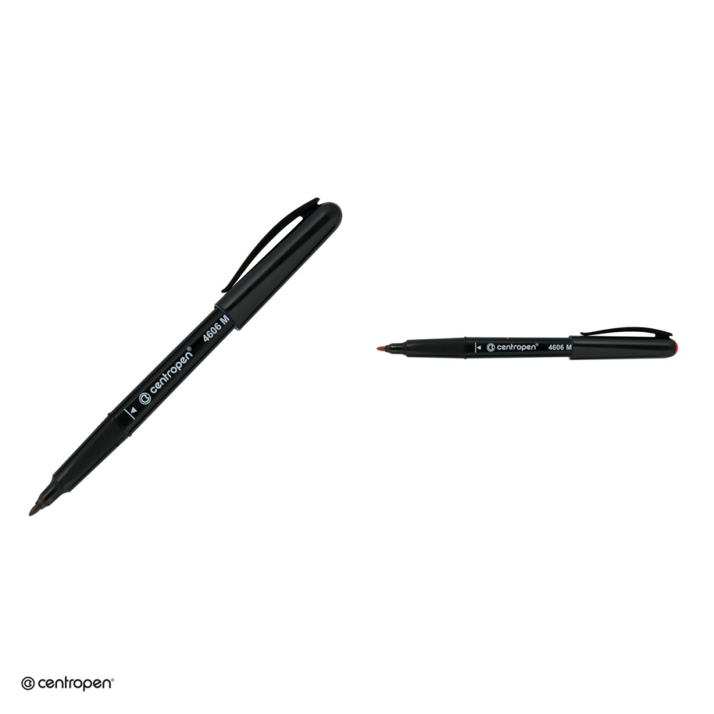 Marker permanent pentru CD/DVD Centropen 4606M, varf rotund 1 mm, cerneala rosie [4]