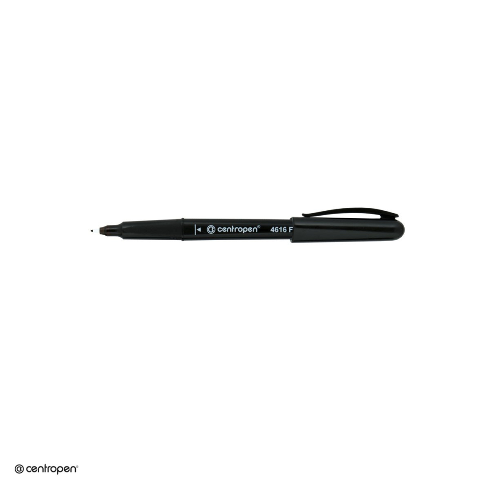Marker permanent pentru CD/DVD Centropen 4616, varf rotund 0.6 mm, cerneala neagra [5]