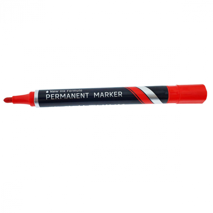 Marker permanent rosu, THINK U100, cu varf rotund 1.5MM, pentru scriere pe orice suprafata [2]