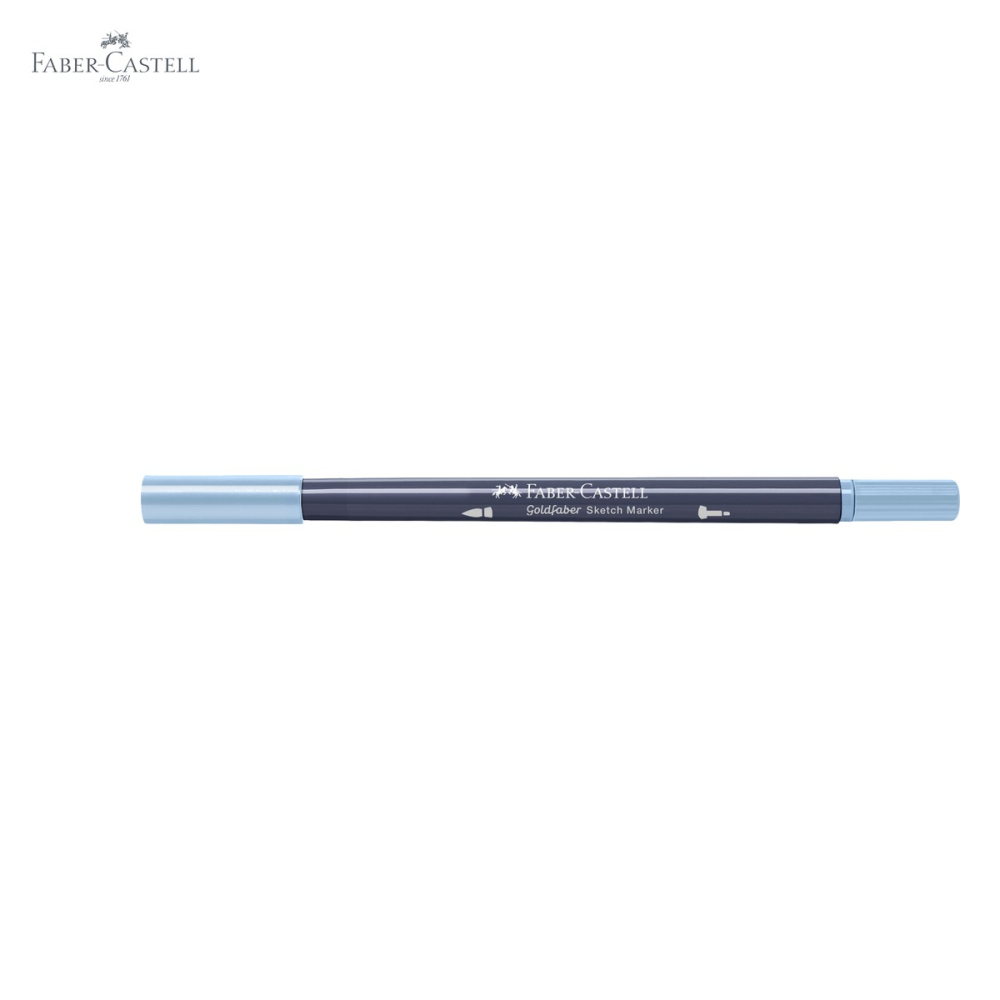 Marker sketch 2 capete Faber-Castell Gold Faber, cerneala alcool bleu porumbel inchis 453, pentru desen artistic [5]