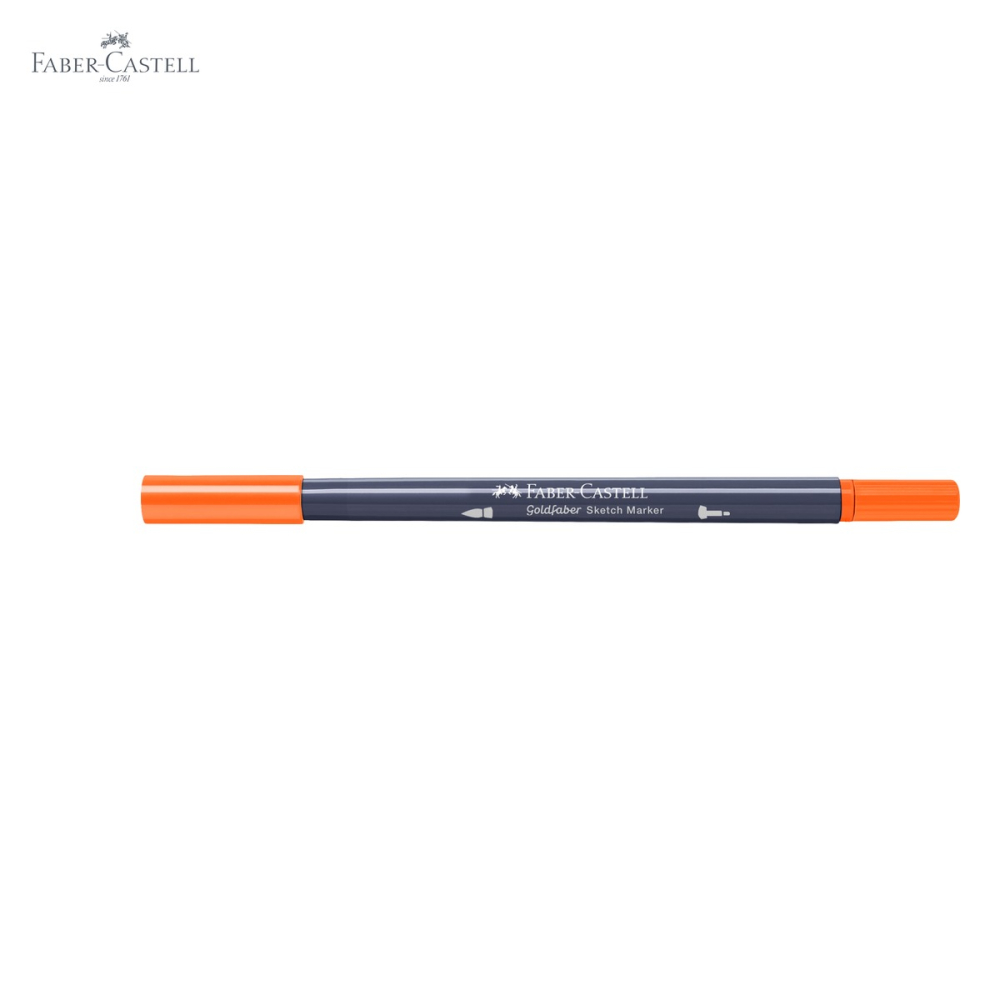 Marker sketch 2 capete Faber-Castell Gold Faber, portocaliu cadmium inchis 115, cerneala alcool pentru desen artistic [5]