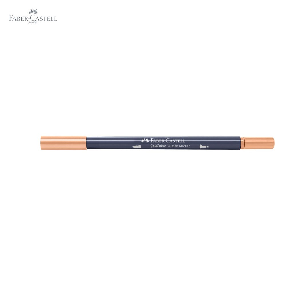 Marker sketch 2 capete Faber-Castell Goldfaber, cerneala alcool, culoare teracota 186, pentru desen artistic [5]