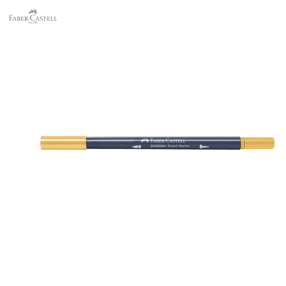 Marker sketch 2 capete Faber-Castell Goldfaber, ocru deschis 183, cerneala alcool, pentru ilustratie si design [5]