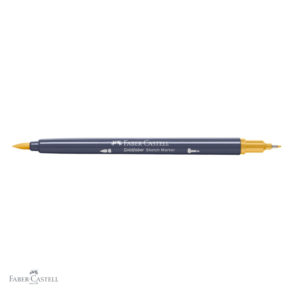 Marker sketch 2 capete Faber-Castell Goldfaber, ocru deschis 183, cerneala alcool, pentru ilustratie si design [4]