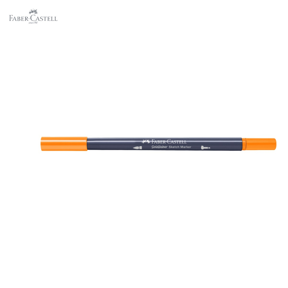 Marker sketch 2 capete Faber-Castell Goldfaber, portocaliu cadmium 111, cerneala alcool, pentru desen artistic [5]