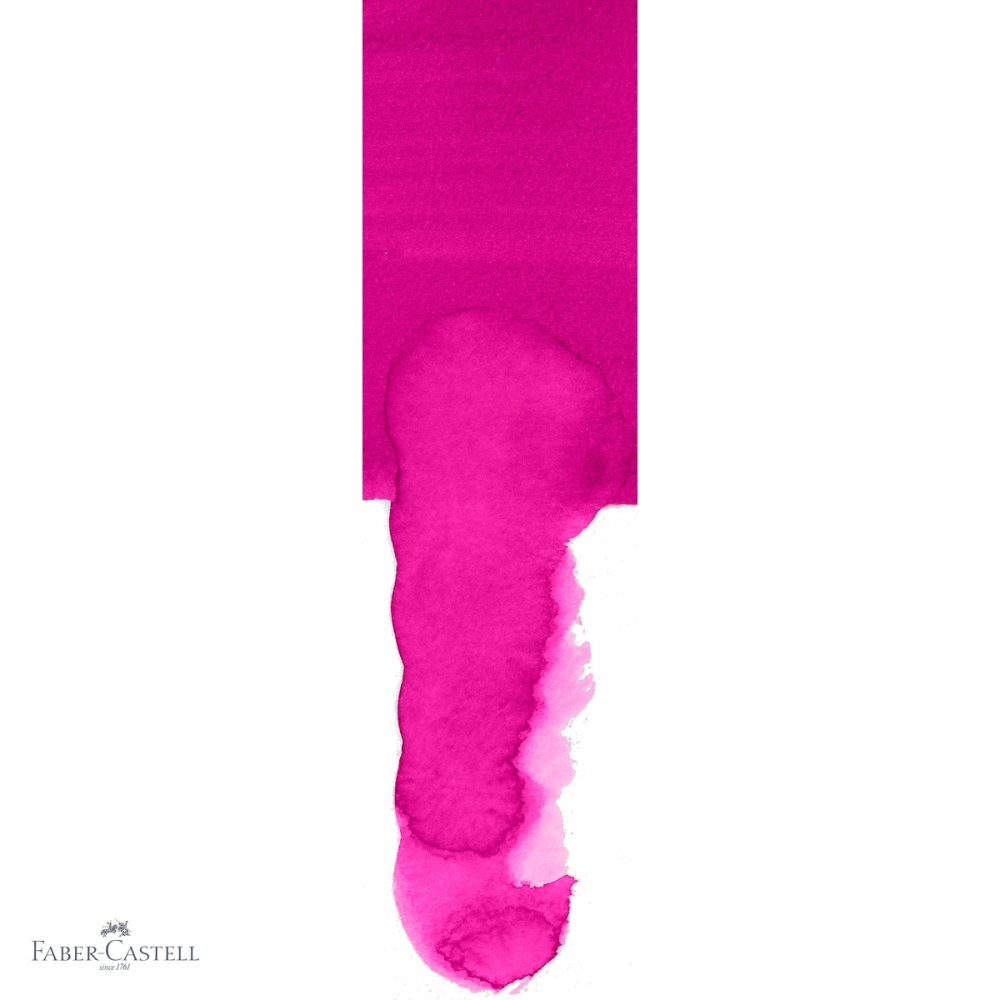 Marker solubil cu doua capete Faber-Castell Gold Faber, varf pensula si varf fin 0.4 mm, roz purpuriu mediu 125 [4]