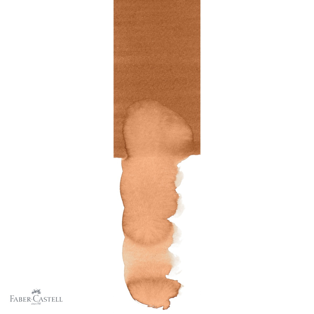 Marker solubil cu doua capete Faber-Castell Goldfaber, ocru ars 187, varf pensula si varf fin 0.4 mm, pentru desen si ilustratie [4]