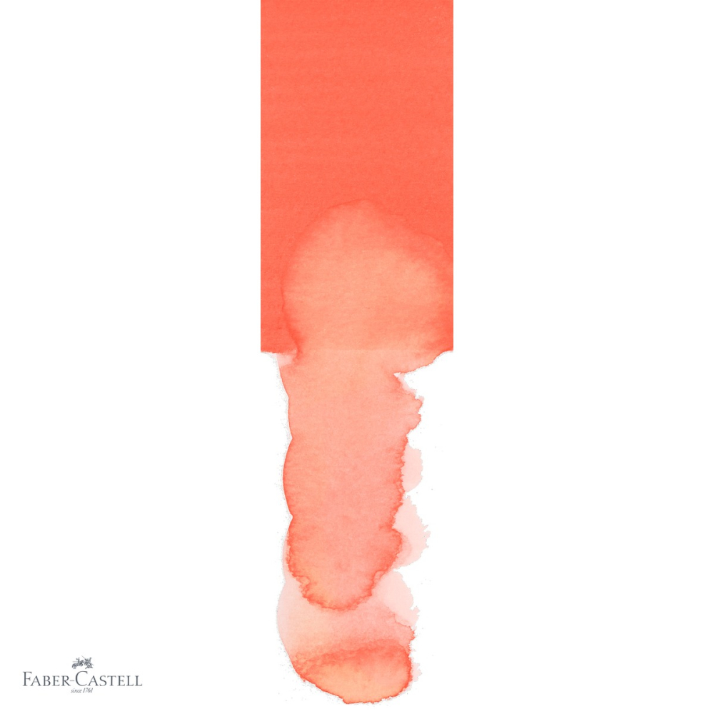 Marker solubil cu doua capete Faber-Castell Goldfaber, portocaliu cadmium inchis 115, varf pensula si varf fin 0.4 mm [4]