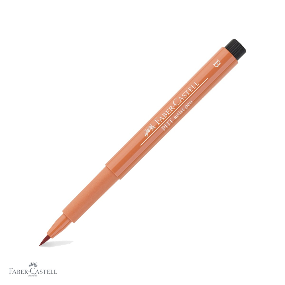 Marker tip pensula Faber-Castell Pitt Artist Pen, cerneala rezistenta la apa, culoare scortisoara, pentru artisti si designeri [1]