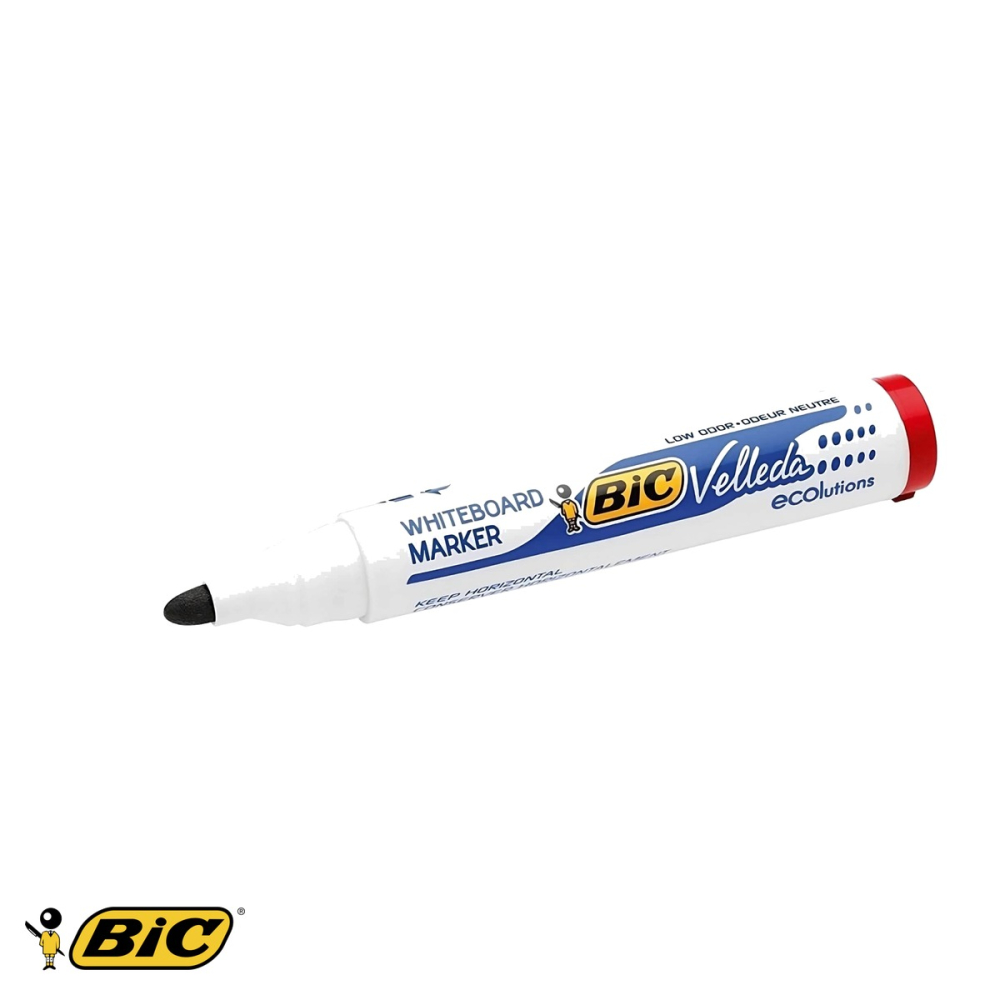 Marker whiteboard Bic Velleda 1701, varf rotund 2.5 mm, cerneala rosie pe baza de alcool, pentru tabla alba [5]
