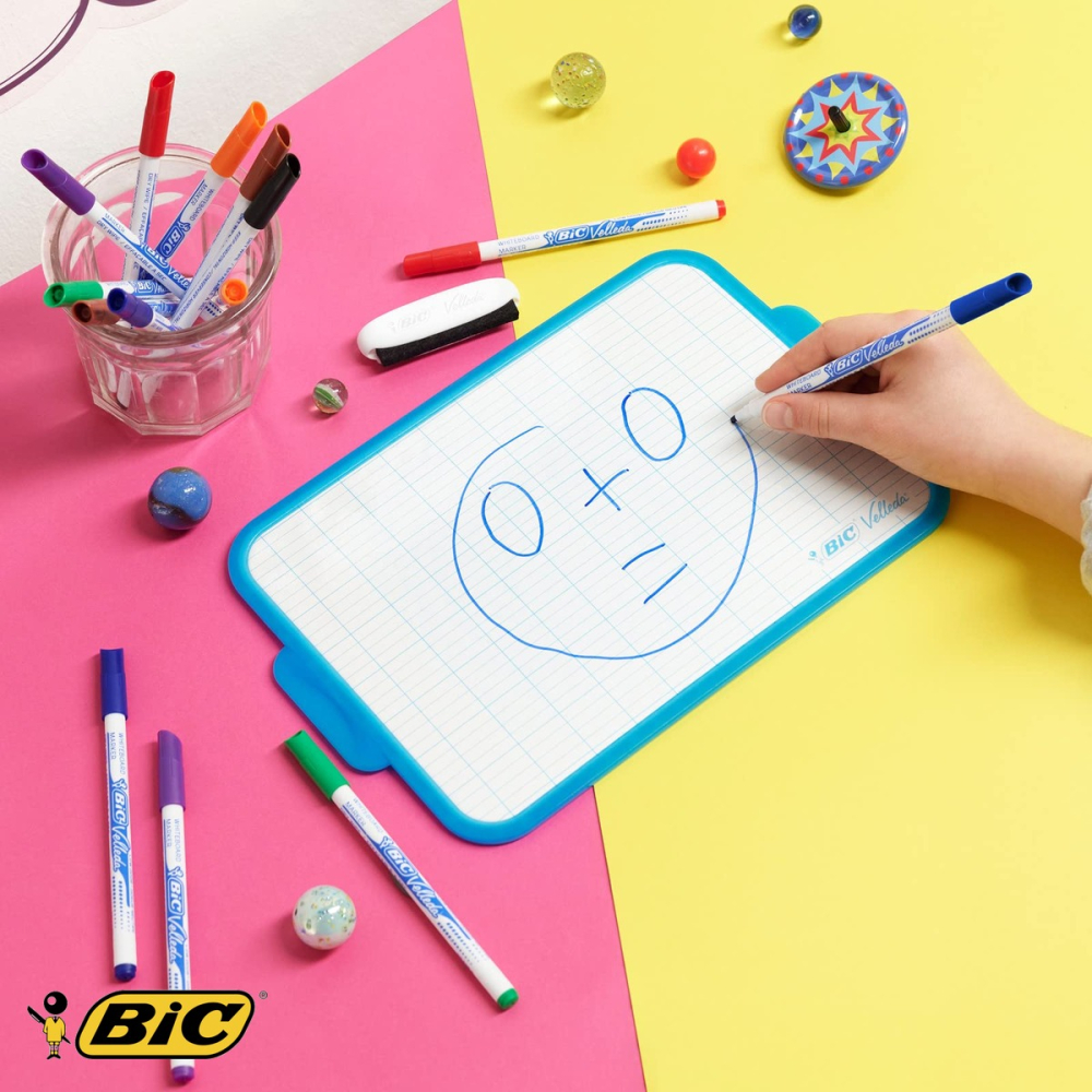 Marker whiteboard Bic Velleda 1721, varf 1.0 mm, cerneala neagra pe baza de alcool, pentru prezentari si sedinte [5]