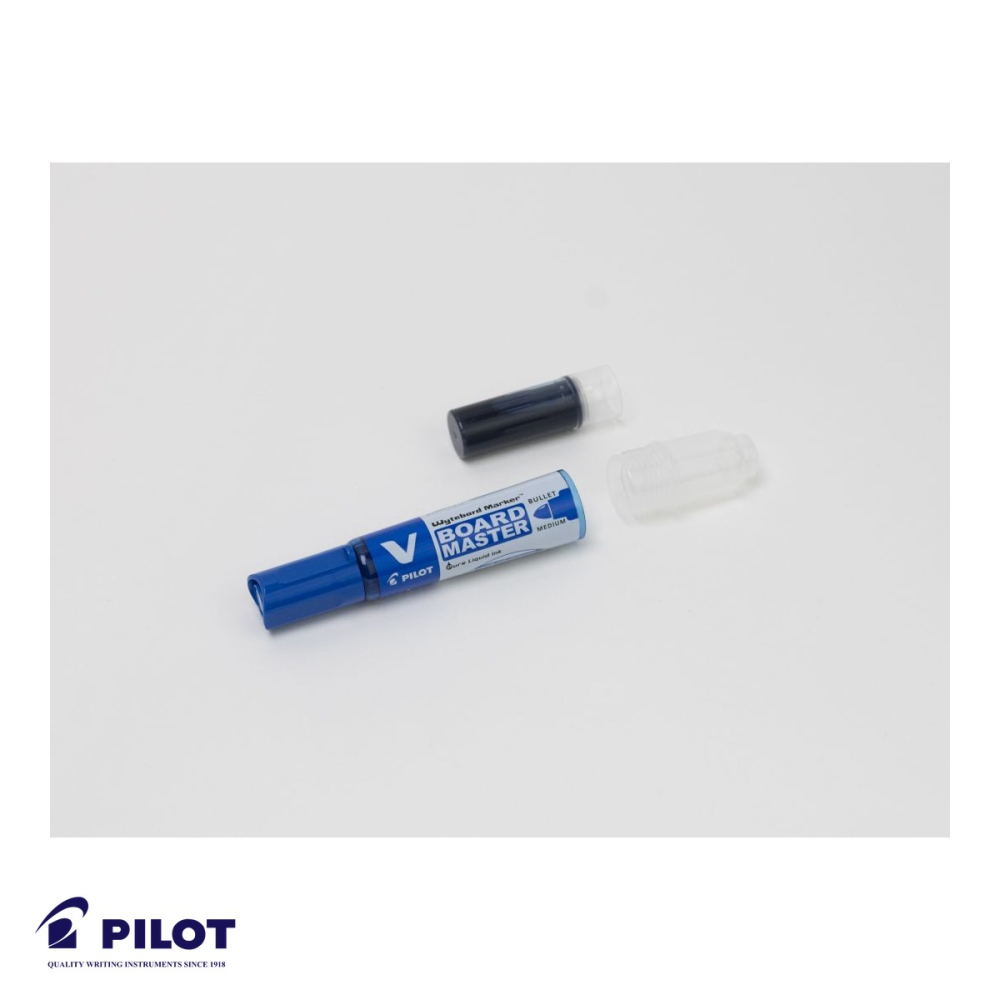 Marker whiteboard Pilot Vboard, varf rotund 6mm, cerneala verde, reincarcabil, din plastic reciclat [4]