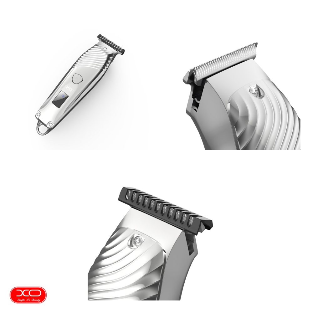 Masina de tuns fara fir XO CF9 Hair Clipper, 600 mAh, 5W, dimensiuni 155 x 41 x 38 mm, Gri [4]