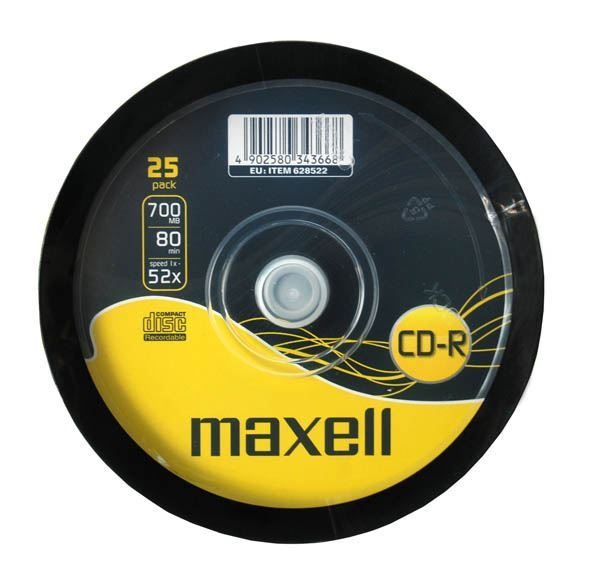 CD-R Maxell XL 700Mb, 80 min, 52X, Cake Box, 25 buc-628522.40.TW [2]