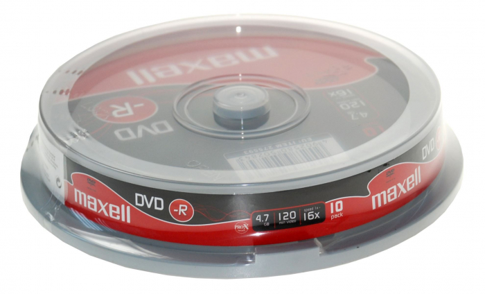 DVD-R, 4.7Gb, 16X, Maxell, Cake Box, 10 buc -275593.40.TW [2]