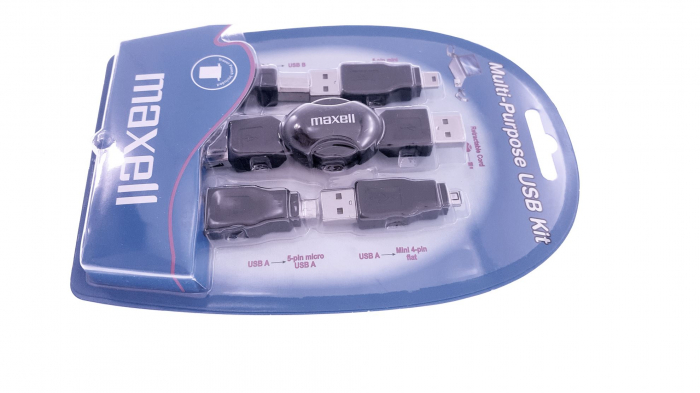 Kit USB Maxell cu cablu retractabil+4 adaptoare - 303458.00.CN [3]