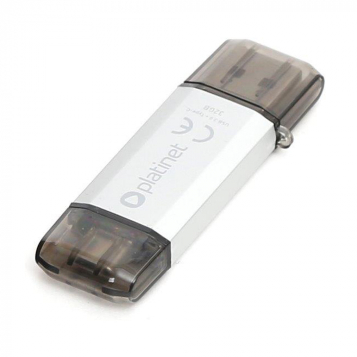 Memorie USB, Platinet, 2 in 1, 32 GB, Negru/Argintiu [3]