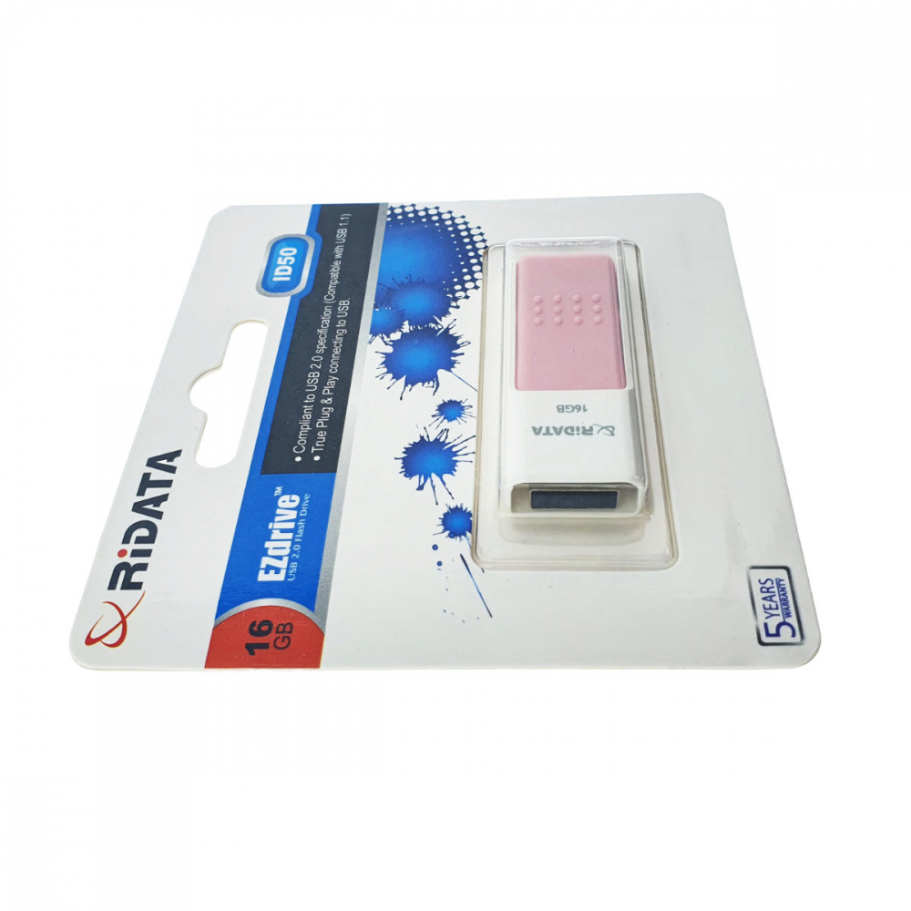 Memorie USB 2.0 Flash Drive RiDATA 16GB, EZdrive ID50, conector retractabil, roz [3]