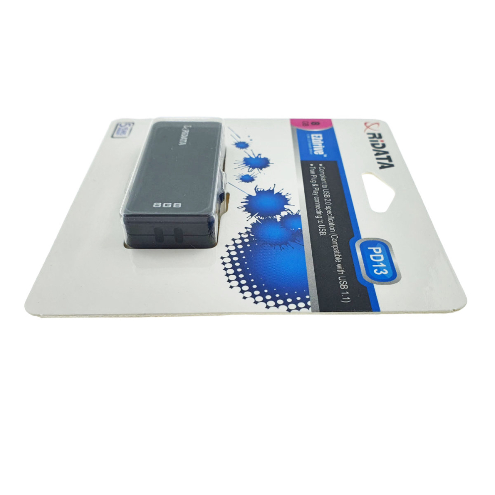 Memorie USB 2.0 Flash Drive RiDATA 8 GB, EZdrive PD13, conector retractabil, negru [3]