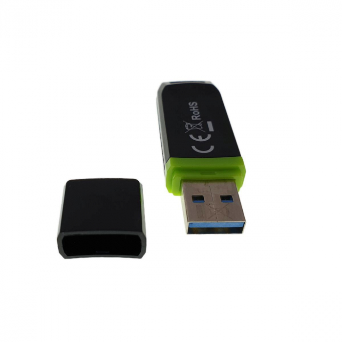 Memorie USB 2.0 Maxell 32 Gb, Speedboat, cu capac, neagra cu verde [3]