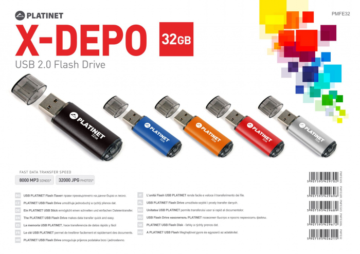 Memorie USB Platinet X-Depo 32GB USB 2.0 Black [2]