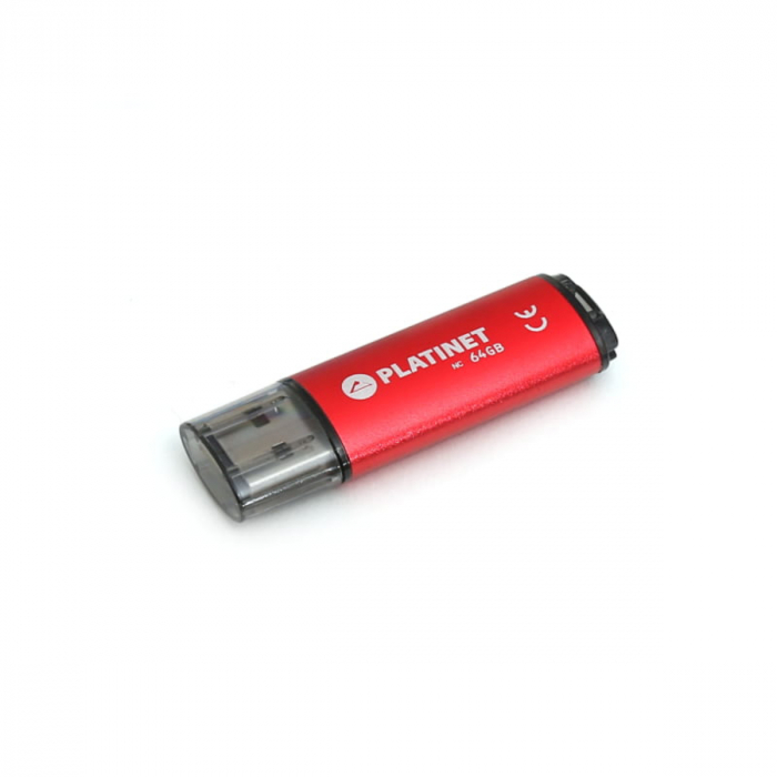 Memorie USB 2.0 Platinet 64Gb, X-Depo 43612, cu capac, rosie [3]