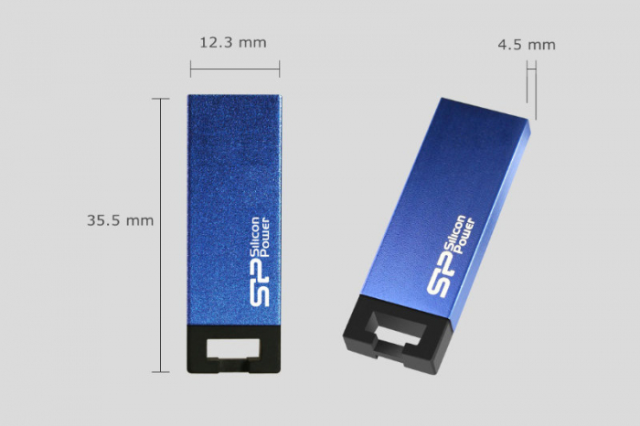 Memorie USB 2.0 Silicon Power Touch 835, 32 Gb, cu capac, albastra [5]