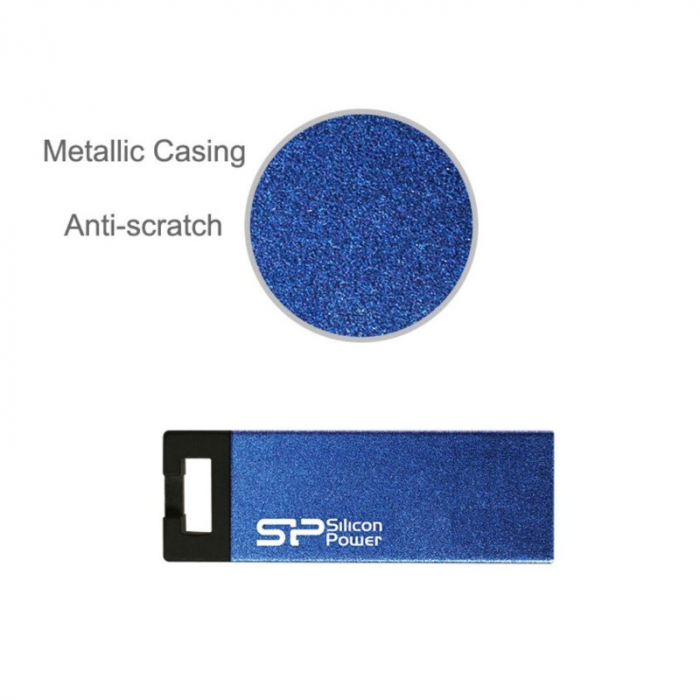 Memorie USB 2.0 Silicon Power Touch 835, 32 Gb, cu capac, albastra [3]