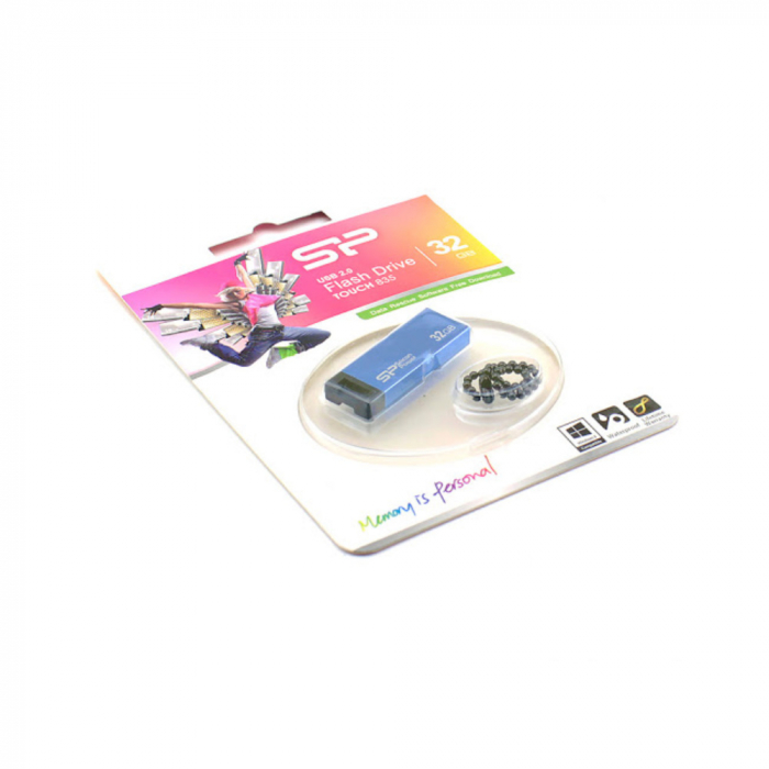 Memorie USB 2.0 Silicon Power Touch 835, 32 Gb, cu capac, albastra [2]
