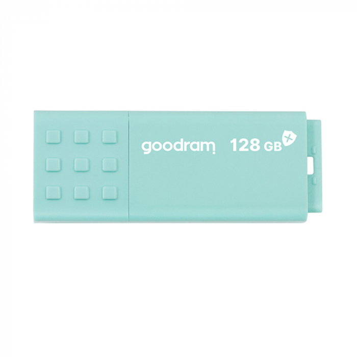 Memorie USB 3.0, 128 GB, Goodram UME3 Care, cu capac, albastra [2]