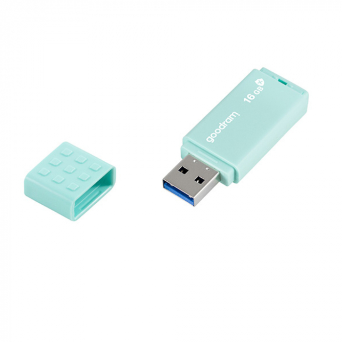 Memorie USB 3.0, 16 GB, Goodram UME3 Care, cu capac, albastra [3]