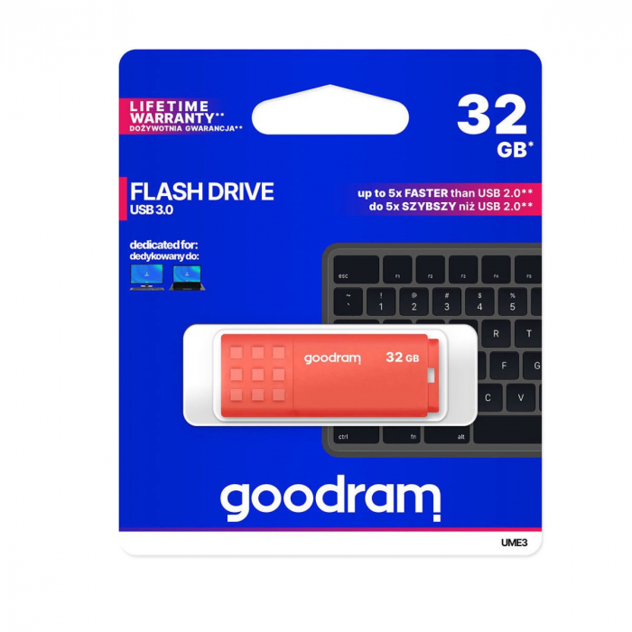 Memorie USB Goodram UME3, 32GB, USB 3.0, Orange [4]