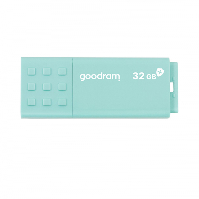 Memorie USB 3.0, 32 GB, Goodram UME3 Care, cu capac, albastra [2]