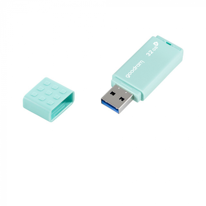 Memorie USB 3.0, 32 GB, Goodram UME3 Care, cu capac, albastra [3]