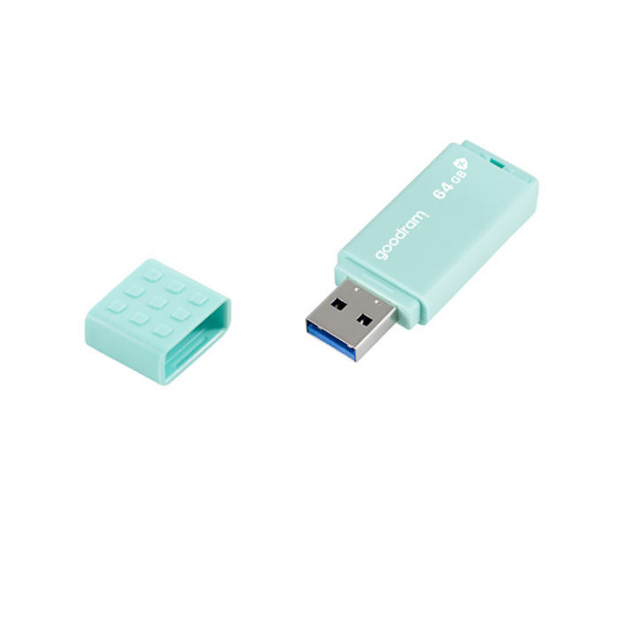 Memorie USB 3.0, 64 GB, Goodram UME3 Care, cu capac, albastra [3]