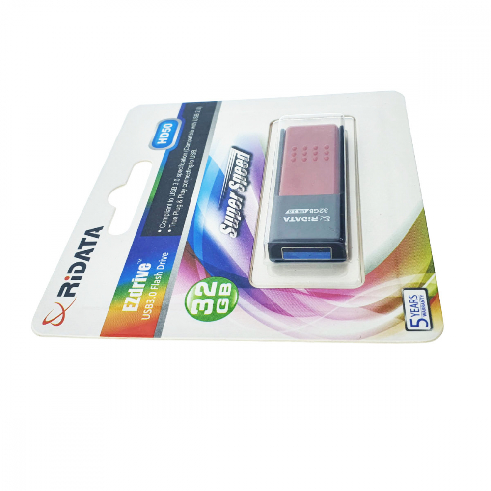 Memorie USB 3.0 Flash Drive RiDATA 32GB, EZdrive HD5, conector retractabil, rosu [4]