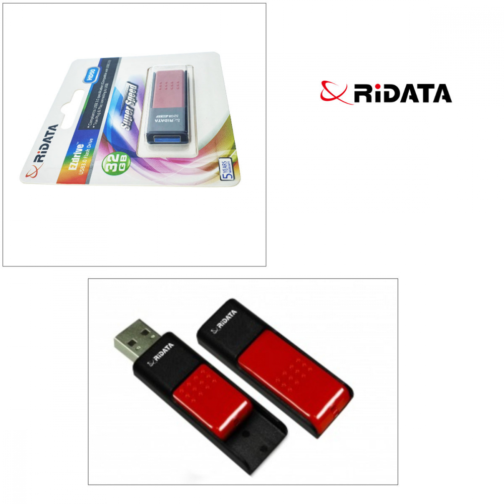 Memorie USB 3.0 Flash Drive RiDATA 32GB, EZdrive HD5, conector retractabil, rosu [2]