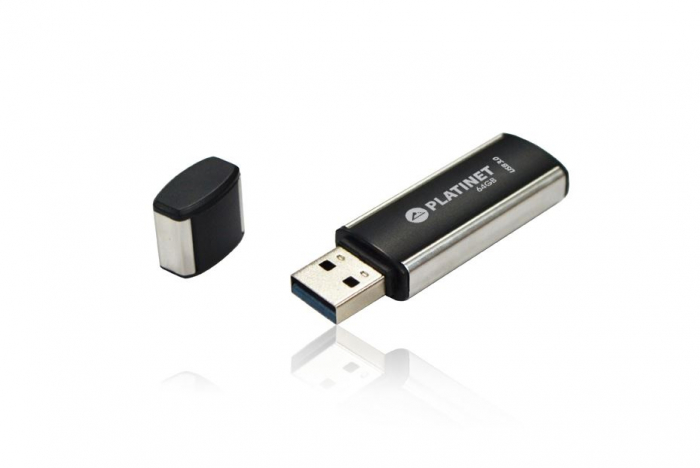 Memorie USB 3.0 Platinet 41589,64 Gb, cu capac, neagra cu argintiu [3]