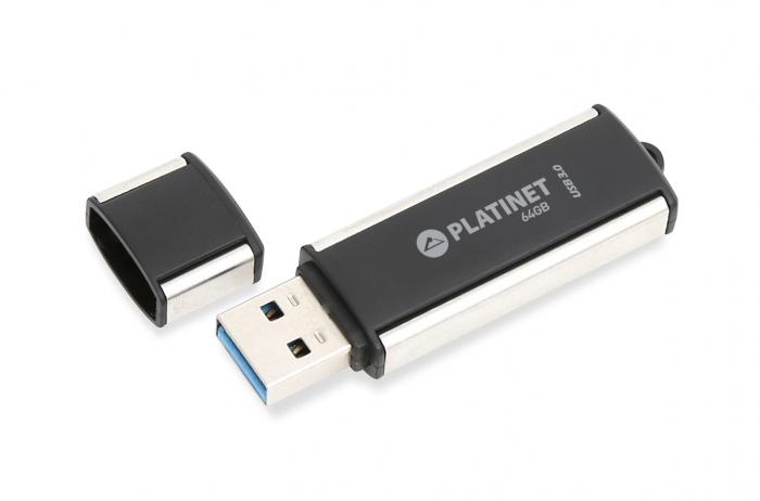 Memorie USB 3.0 Platinet 41589,64 Gb, cu capac, neagra cu argintiu [2]