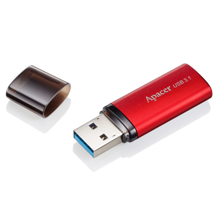 Memorie USB 3.1 Apacer 128Gb, AH25B, cu capac, rosie [2]