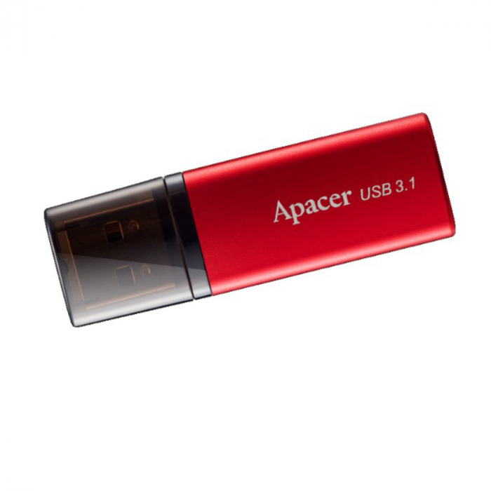 Memorie USB 3.1 Apacer 16Gb ,AH25, cu capac, negru cu rosu [4]