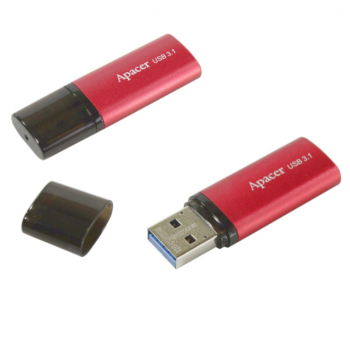 Memorie USB 3.1 Apacer 16Gb ,AH25, cu capac, negru cu rosu [2]