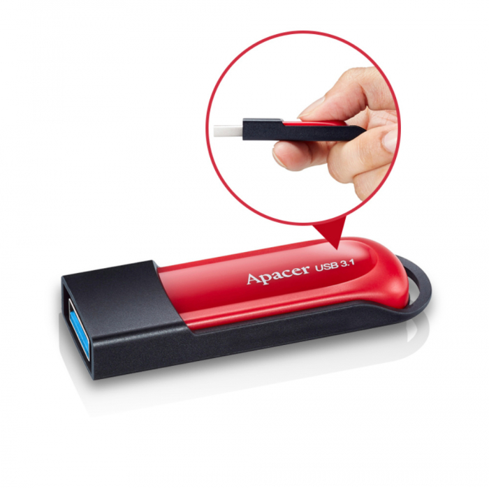Memorie flash USB3.1 32GB retractabila rosu, Apacer [3]