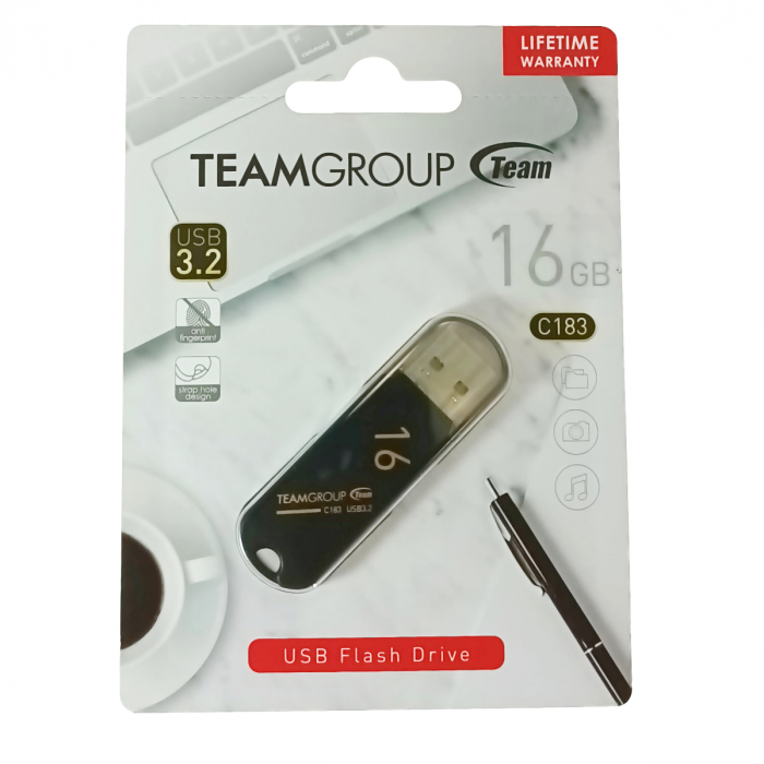 Memorie USB 3.2 Gen 1, 16 Gb, TeamGroup 04260, cu capac, neagra [5]