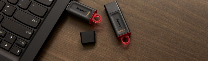 Memorie USB 3.2 Gen 1, 256gb, Kingston DataTraveler Exodia DTX-256GB, cu capac si inel, negru cu rosu [6]