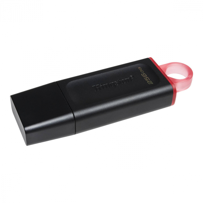 Memorie USB 3.2 Gen 1, 256gb, Kingston DataTraveler Exodia DTX-256GB, cu capac si inel, negru cu rosu [2]
